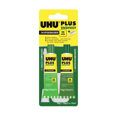 Colla bicomponente Uhu Plus Endfest 2x15 ml 7000068